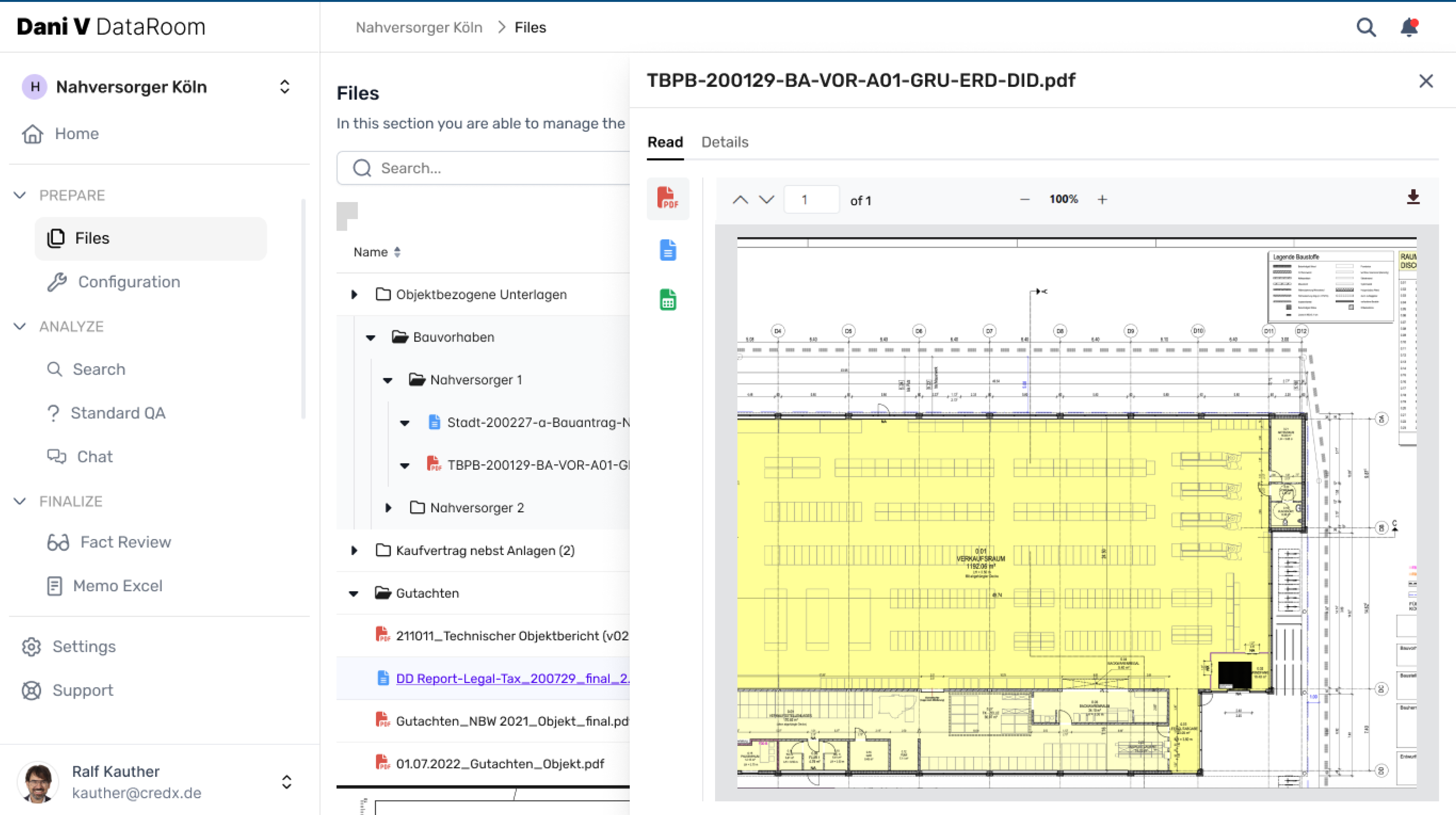credX KI-Plattform Screenshot 2