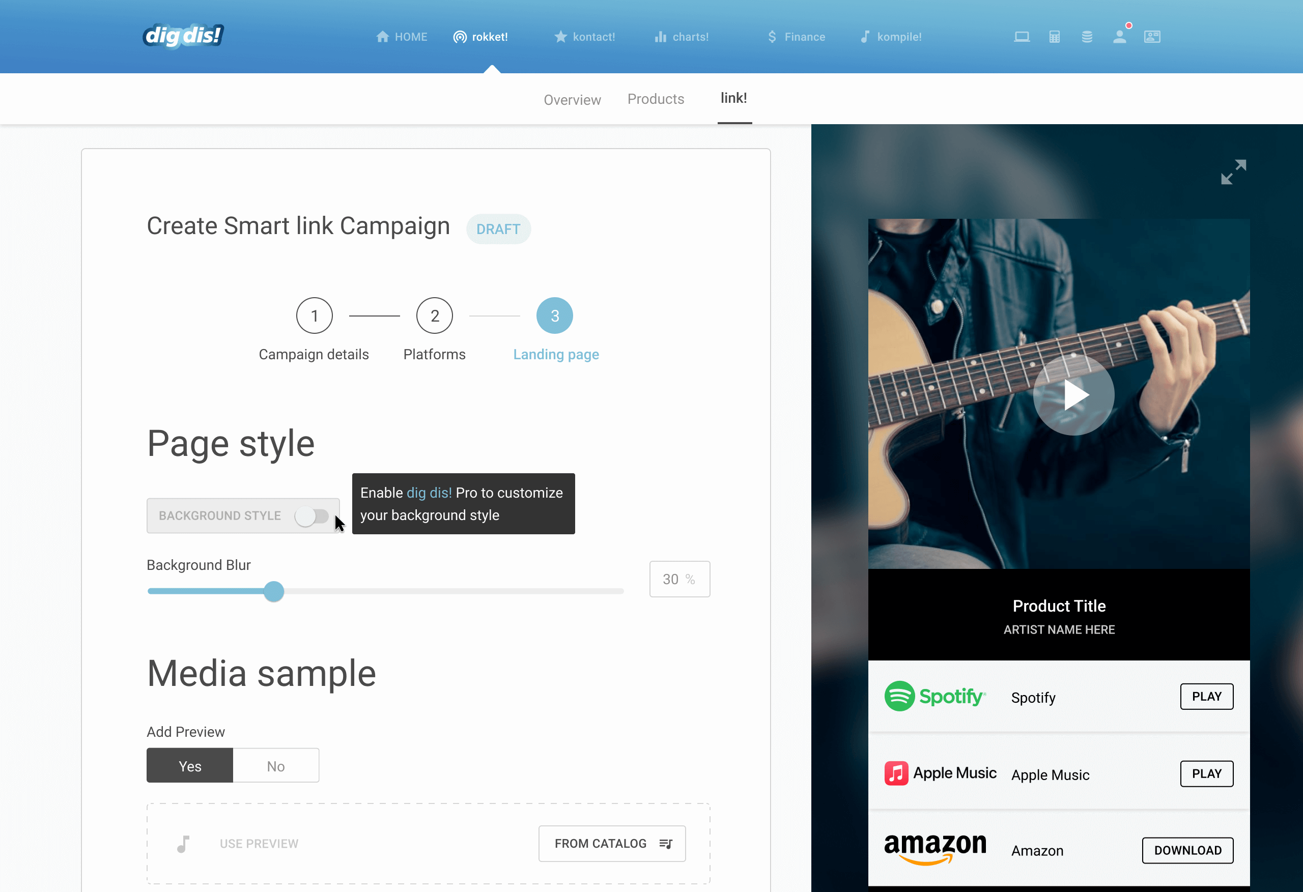 dig dis! Vertriebsmanagement Screenshot